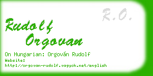 rudolf orgovan business card